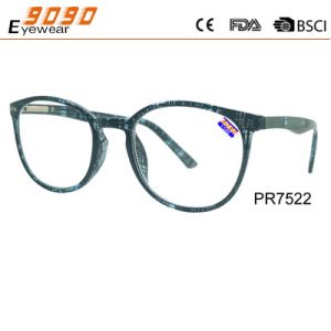 Fashionable half frame Reading glasses, made of plastic , suitable for men and
