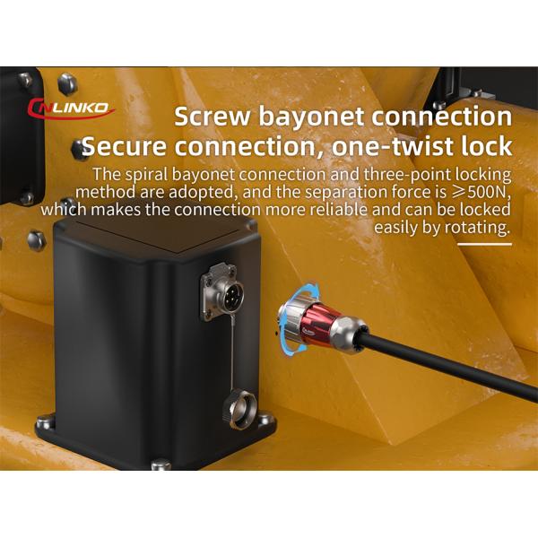 Cnlinko DH 16 Series Locking Screw Type 3 Pin Waterproof Cable Power Plug Connector