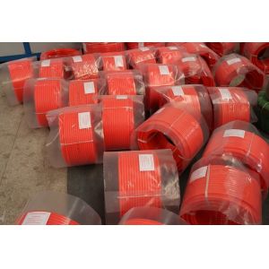 Transmission Polyurethane Round Belt Red Smooth Tear Strength Resistance