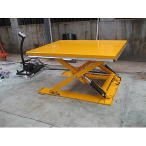 Hydraulic Scissor Auto Pallet Lift Table With Ramp 1600x1140mm