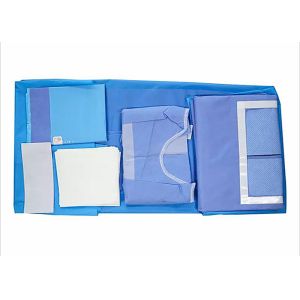 Laparoscopy Procedure Pack SMS Fabric Sterile Green Surgical Pack Essential
