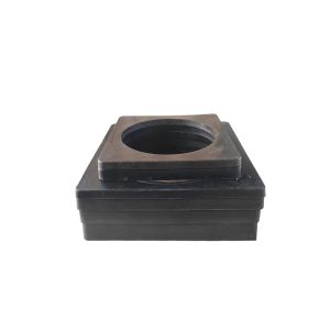 Black Traffic Cone Weight 370*370*18mm Delineator Rubber Base 1.5g/cm3