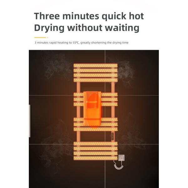 Carbon Steel Bathroom Electric Heated Towel Rail with Towel Heaters and Heating Element