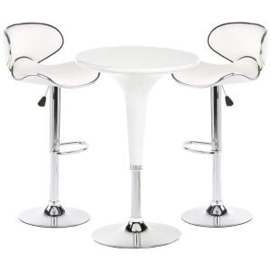 ABS Plastic Steel Construction Bar Height Table