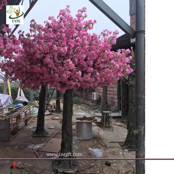 UVG 3 meters tall artificial trees with pink cherry blossom flowers for garden wedding decoration CHR142