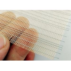 China Decorative Soft Metal Mesh Laminated Glass With Fabric Interlayer Antirust on sale