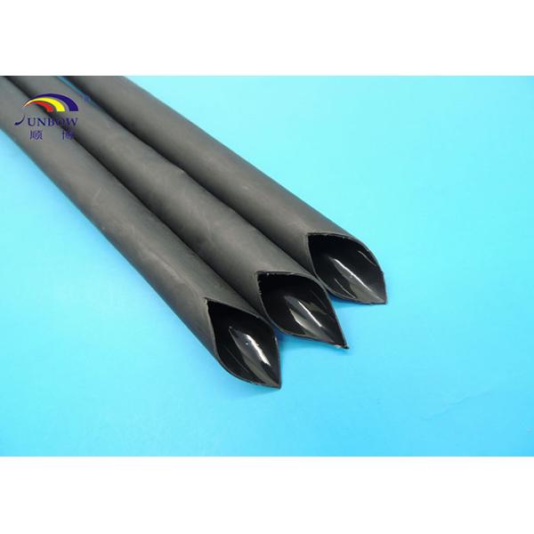 Semi-Rigid Heat Shrinkable Polyolefin Tubing with Meltable Liner 6.0mm Black VW-1