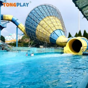 Swimming Pool Water Play Game Equipment Slide Water Playground Fiberglass Skin