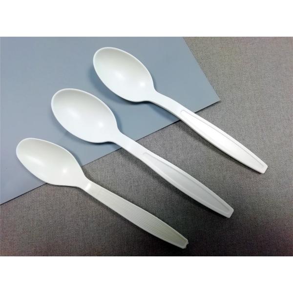 Buy 5.5/6/6.6 Inch Biodegradable Corn Starch Spoons Eco Friendly Durable And Heat Resistant Alternative To Plastic Flatware at wholesale prices