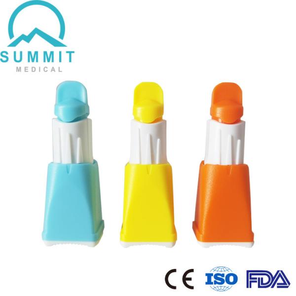 Buy Gamma Sterilized Single Use Safety Lancets 23G 26G 28G with 3 Adjustable Depths at wholesale prices