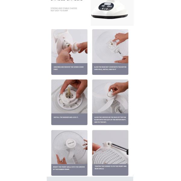 Table Solar Fan 12 inch Solar-Powered Energy-Saving Fan for Sustainable Clean Energy