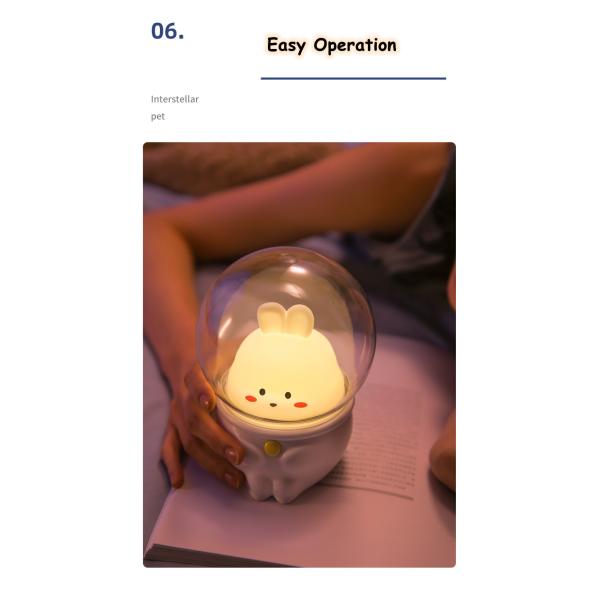 New Interstellar Pet Night light LED colorful atmosphere table lamp USB Rechargeable Bedside Night light for Children
