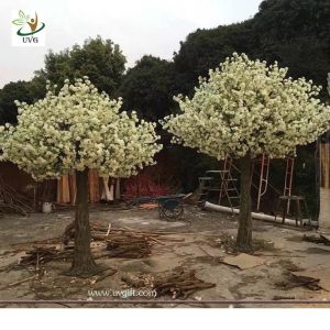 UVG artificial white cherry flower trees for indoor wedding decoartion 12ft tall