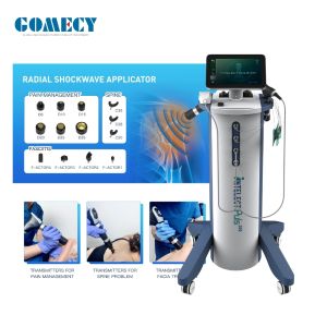 Vertical 4 Wheels Easy Moving Shockwave Therapy Machine Electotherapy Ultrasound