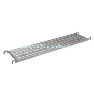 China BS 1139 Q235 Galvanized scaffolding steel plank, steel board with hooks 210mm,240mm,250mm,300mm,420mm,480mm,500mm on sale