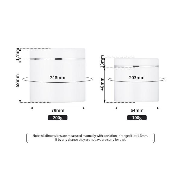 Eco Friendly Cream Packaging Jar 200ml Capacity Hot Stamping Surface