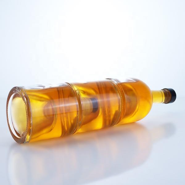 Elegant 500ml 750ml 1000ml Flint Glass Spirit Bottle for Whisky Vodka Champagne Tequila