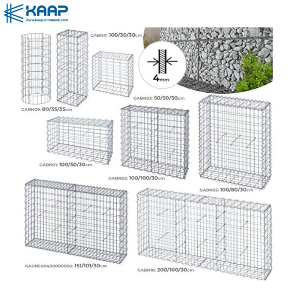 4.0mm Garden Wall And Stone Stacking Welded Mesh Gabion Basket