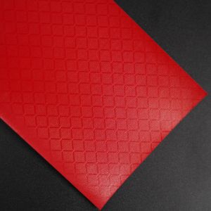 Checkered Pattern Wrapping Waterproof PVC Paper With Red Shows