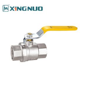 China Female And Female Threaded Yellow Iron Handle Brass Body Ball Valve on sale