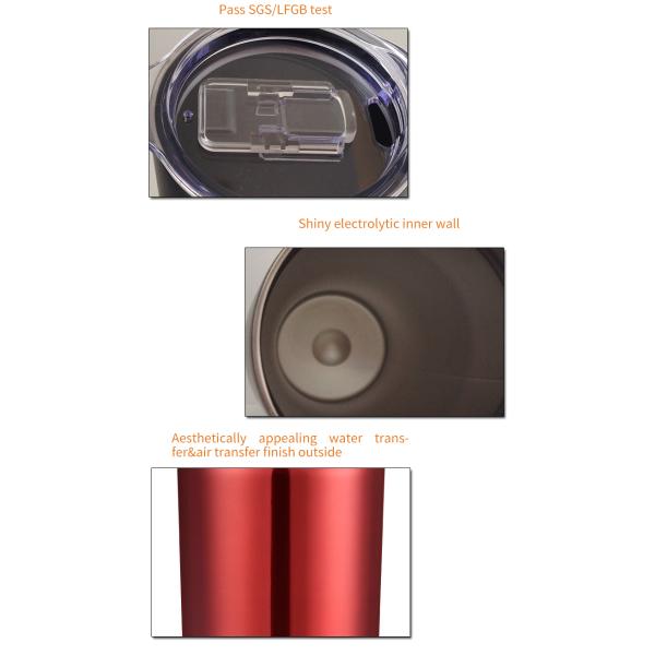 Hot selling 720ml Eco friendly Stainless Steel Vacuum Flask Outdoor Mug with Transparent Lid