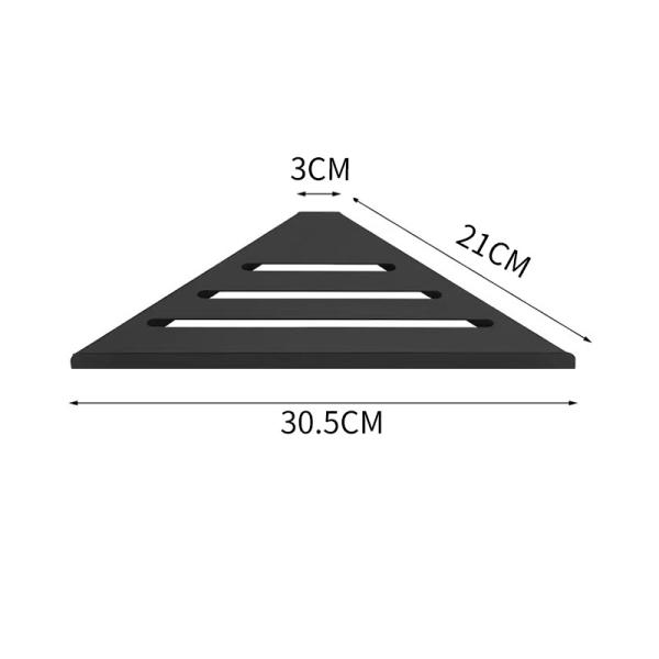 Brushed Finish Triangular Shower Shelf Caddy for Wall Mount Bathroom Storage Rack