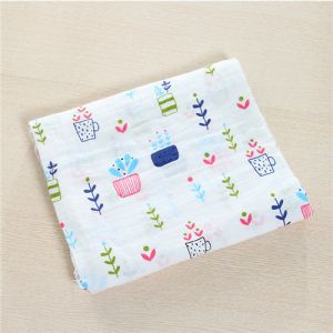 Baby Muslin Swaddle Blankets Nursing Cover Reusable Easy Care MSB 021