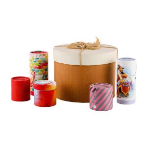 Empty Food Grade Kraft Paper Tubes Box For Tea Packaging With Custom Color And