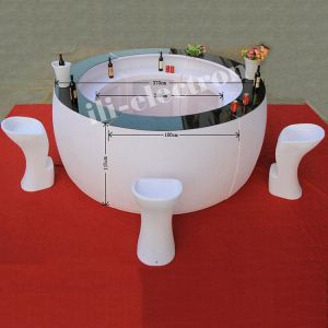 Quality PE Material LED Coffee Table LED Furniture LED Bar Furniture for sale