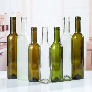 500ml 750ml Colored Empty Glass Wine Bottles With Cork Lids