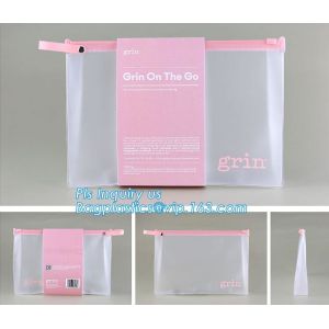 cosmetic bag promotional slider zipper bag, Slider zipper PVC transparent