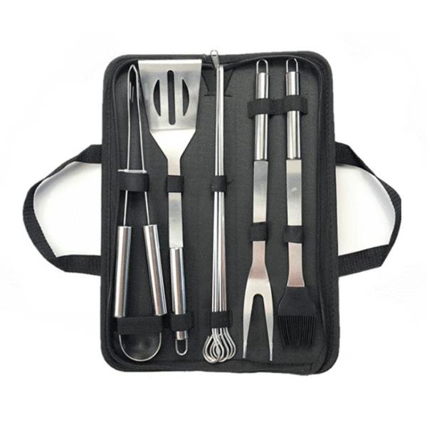 BBQ Tool set with Rollbag 10PCS Stainless Steel Barbecue For Outdoor Tool
