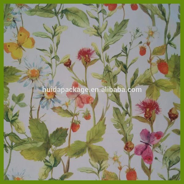 Flower blooming heat transfer printing tablecloth made of 120gsm polyester fabrics