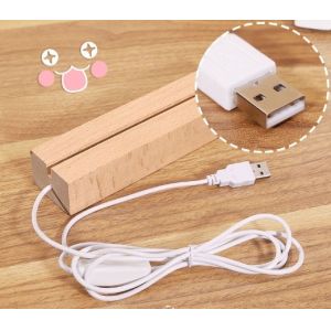 Quality OEM DIY Lighting Clear Acrylic Light Up Stand Desk Blank Warm Led With USB Charging for sale