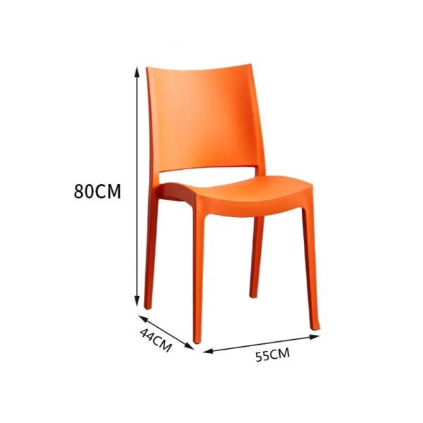 Stackable Outdoor Dining Chairs PP Plastic Home Furniture Custom Colors N.W. 4.5KGS G.W. 21KGS For Home Simple Design