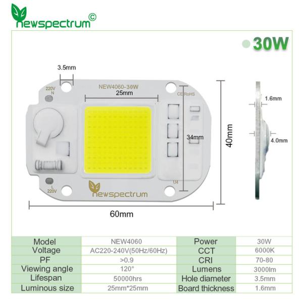 6000K COB LED Module Size 25mm Flip Chip For DIY Flood Light