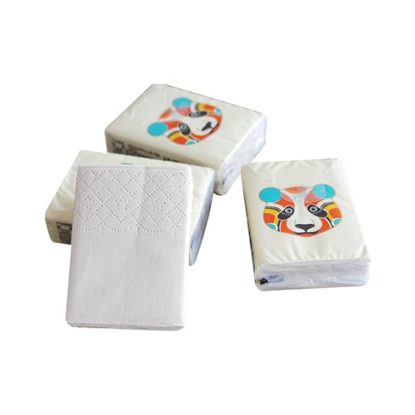 Buy Mini Pocket Disposable Facial Tissue Unbleached Virgin Bamboo Pulp Material at wholesale prices