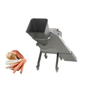 Heavy Duty Vegetable Processing Equipment Potato Crinkle Strips Cutting Machine