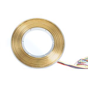 China 12 Circuits Electrical Pancake Slip Ring Transferring Power & Signal with φ60mm Bore on sale