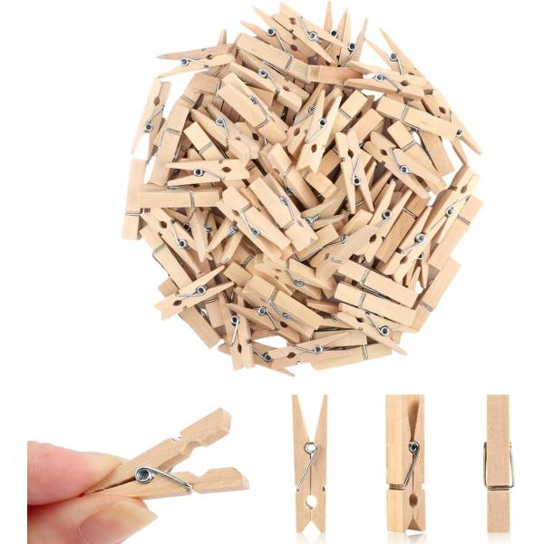 Buy Mini Natural Wooden Craft Clothespins Pegs Clips at wholesale prices