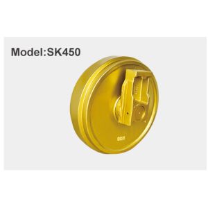 Quality Kobelco SK450 Front Idler Assy 45 Ton Excavator Track Idler Yellow Color for sale