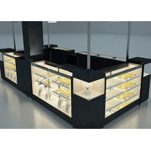 Elegant Appearance Jewelry Showcase Kiosk With Fully - Enclosed Structure