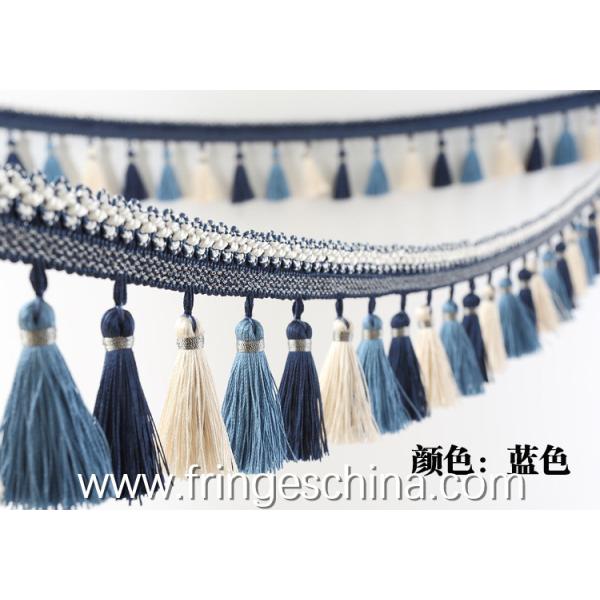 Handmade fashionable chain beads lace tassels fringes for curtain/sofa/pillow/stage decoration
