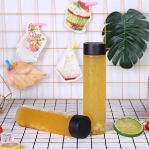 170mm Height Plastic Beverage Cans Clear Voss Bottle Food Grade