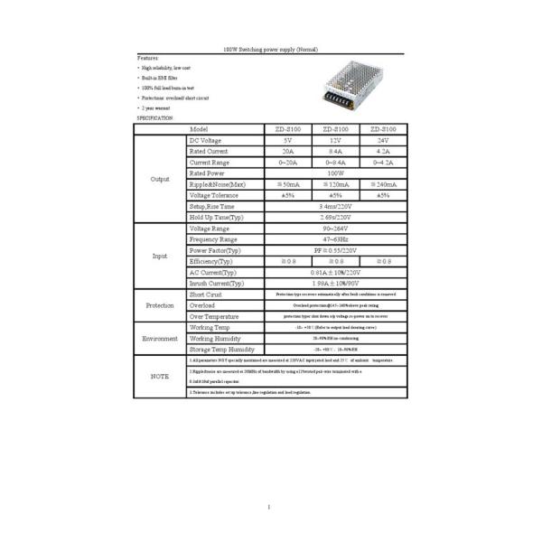 100-5/12/24 LED Indoor Switch Power