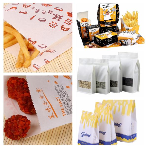 50 / 55 / 60GSM Bleached MG Coated Paper With FDA Certification Rolls Packing