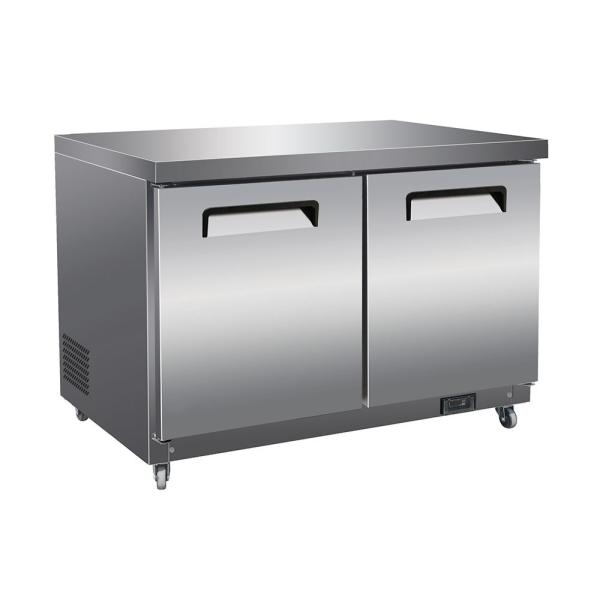 Buy Easy Moving Double Door Undercounter Freezer Ventilated Cooling System at wholesale prices