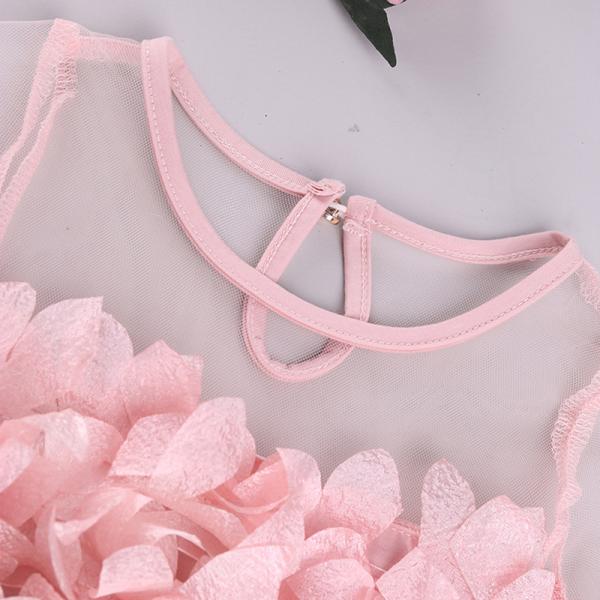 Children's Dress Clothing Girls Sweet Lace Mid Sleeve Tulle Princess Dress