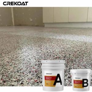 China 100% Solid Epoxy Resin Floor Paint With Decorative Acrylic Broadcast Flakes on sale