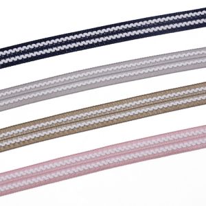 Flat Braided Cotton 1.2cm Custom Jacquard Ribbon
